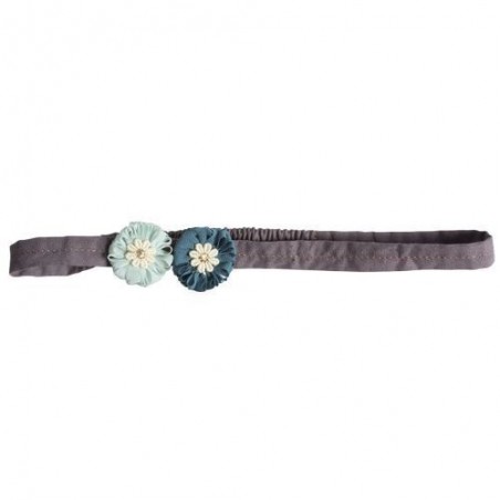 Hair band - Maileg - fleurs aqua