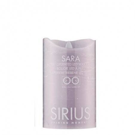 Bougie LED - Sirius - Sara Lila 12.5 cm