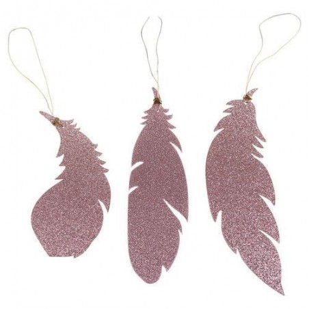Lot de 6 plumes à suspendre - Greengate