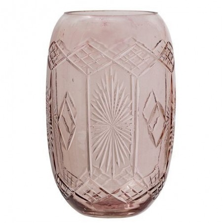 Vase en verre - Bloomingville - Rose