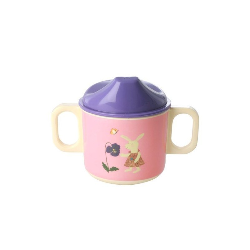 Tasse enfants à bec - Mélamine - Rice - Pink Bunny