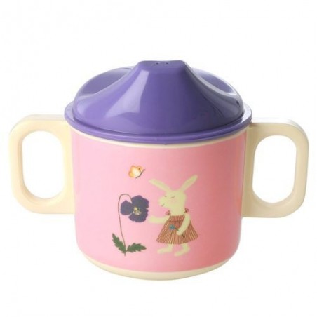 Tasse enfants à bec - Mélamine - Rice - Pink Bunny