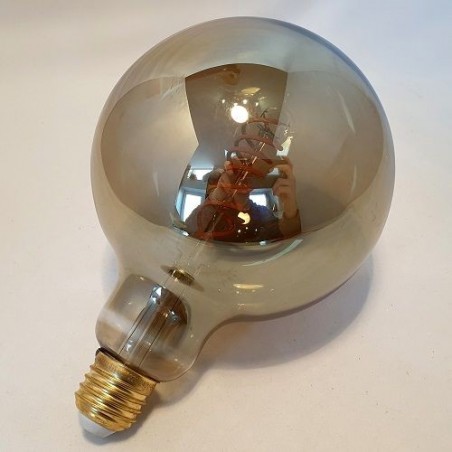 Ampoule LED vintage - Country Casa - Sphérique - Anthracite