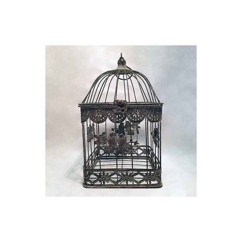 Cage décorative - Country casa - Birds and flowers - S