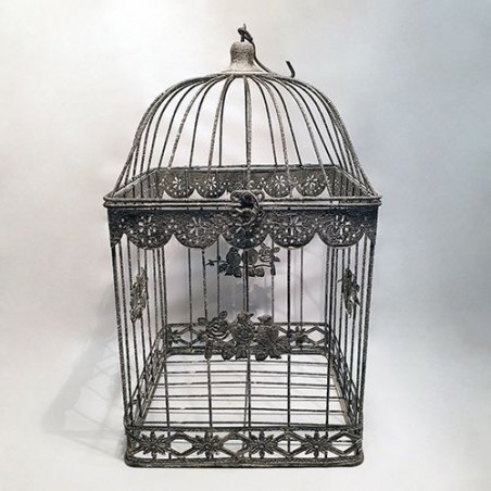 Cage décorative - Country casa - Birds and flowers - L