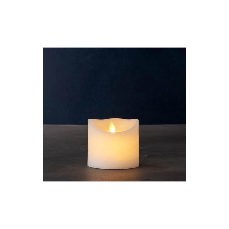 Bougie LED - Sirius - Sara blanche 10.5 cm
