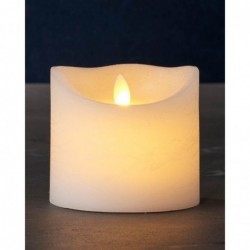 Bougie LED - Sirius - Sara blanche 10.5 cm