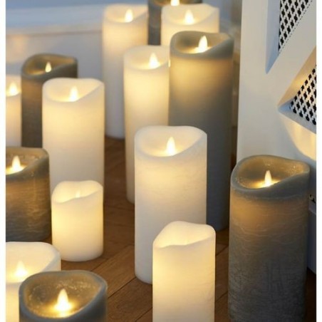 Bougie LED - Sirius - Sara blanche 10.5 cm
