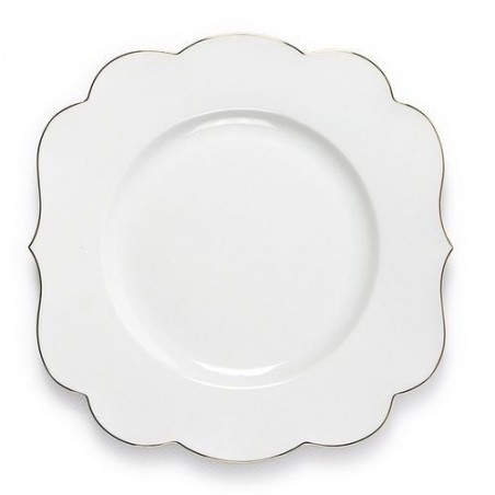 Assiette à pain Royal White bord doré - Pip Studio - 17cm