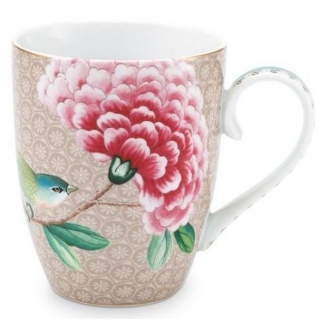Grand mug - Blushing Birds - Kaki - Pip Studio - 35 cl