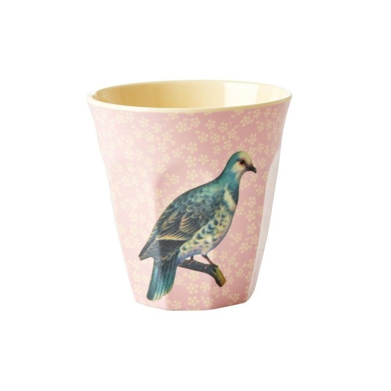 Gobelet Mélamine - Rice - Vintage Bird - Soft pink