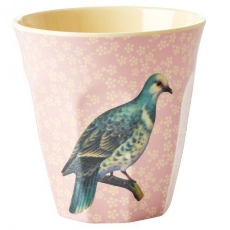 Gobelet Mélamine - Rice - Vintage Bird - Soft pink