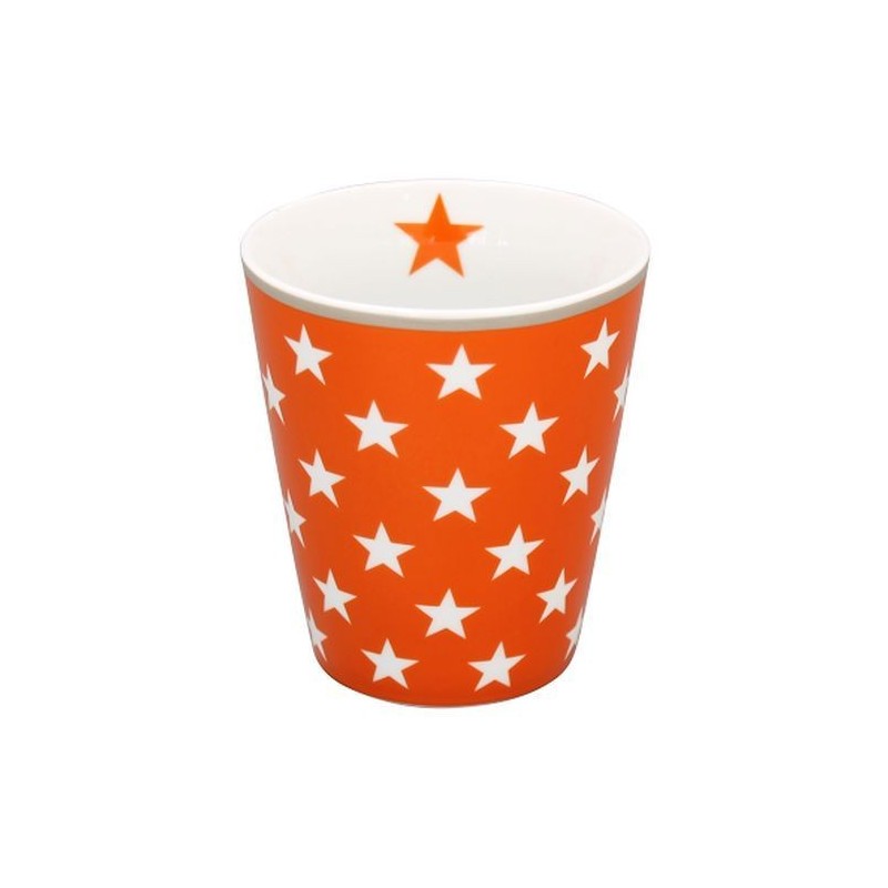 Mug - Krasilnikoff - Orange - étoiles blanches