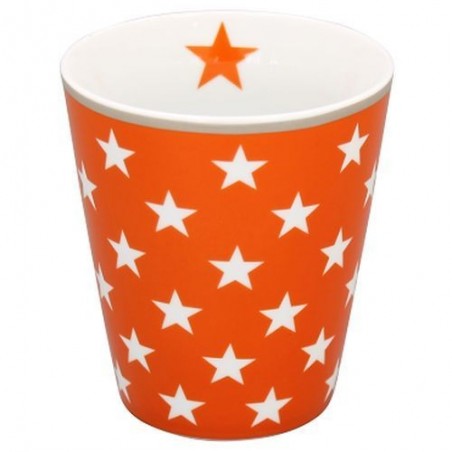 Mug - Krasilnikoff - Orange - étoiles blanches