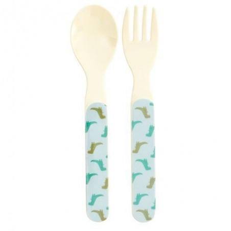 Set de 2 couverts - Rice - Dinosaures