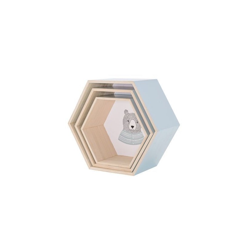 Lot de 3 Etagères hexagonales - Bloomingville - mini