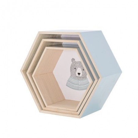 Lot de 3 Etagères hexagonales - Bloomingville - mini