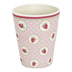 Gobelet en bambou - Greengate - Stawberry pale pink