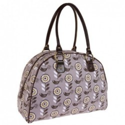 Sac de weekend Nicky James - Fleurs grises