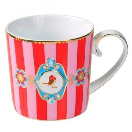 Tasse à café médaillon rouge rose love bird - Pip studio - 15cl