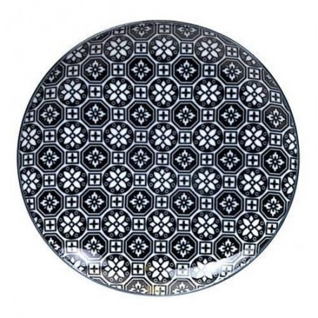 Assiette 26cm - Tokyo Design - Flower - Black