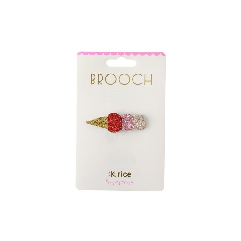 Broche - Rice - Glace à la fraise