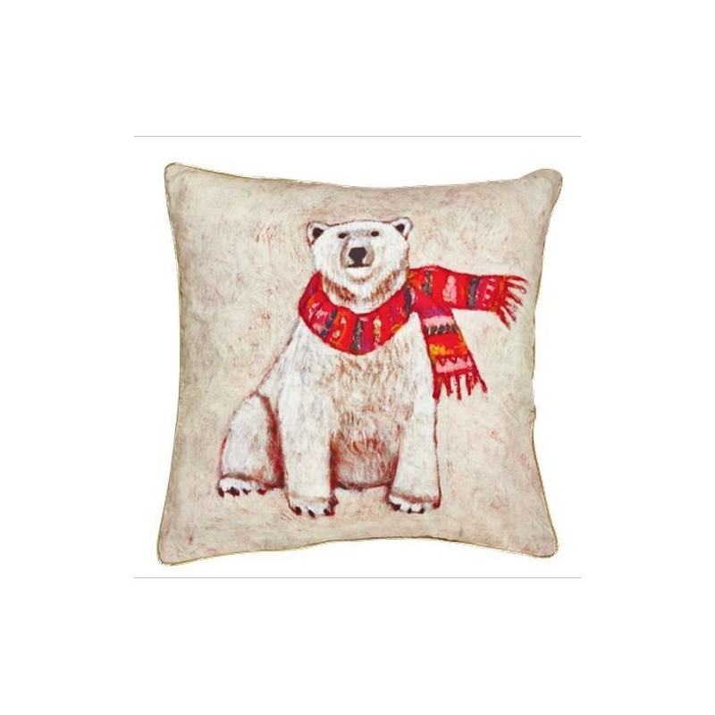 Coussin ours polaire - Rice - 40x40cm