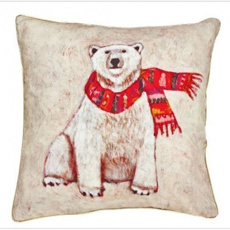 Coussin ours polaire - Rice - 40x40cm