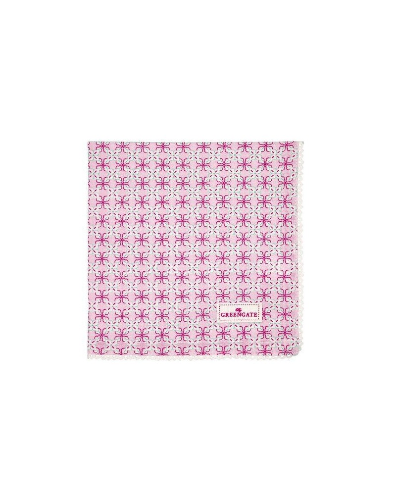 Serviette de table - Greengate - dentelle Harper pale pink