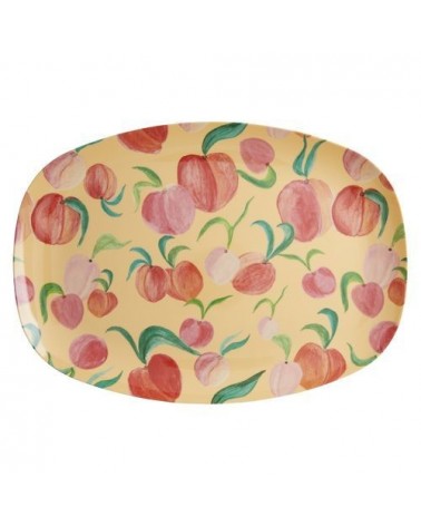 Assiette rectangulaire mélamine - Plateau Rice - Peach
