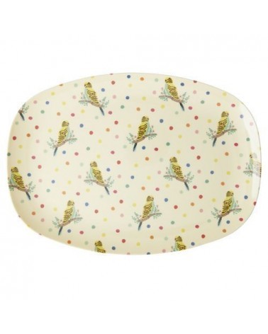 Assiette rectangulaire Mélamine - Plateau Rice - Budgie