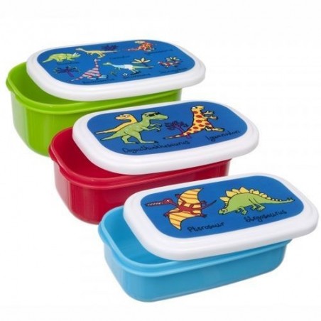 Lot de 3 boites alimentaires - Dinosaures - Tyrrell Katz