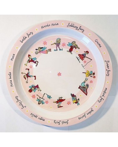 Assiette en mélamine - Lutins et fées - Tyrrell Katz