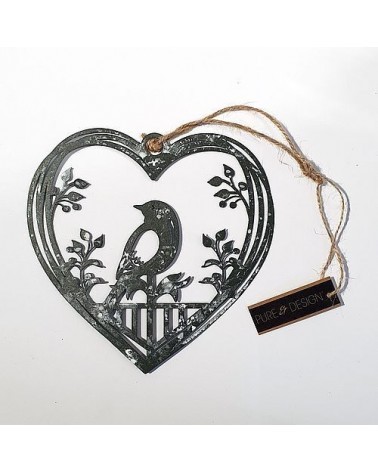 Suspension cœur Oiseau et Nature - Country Casa