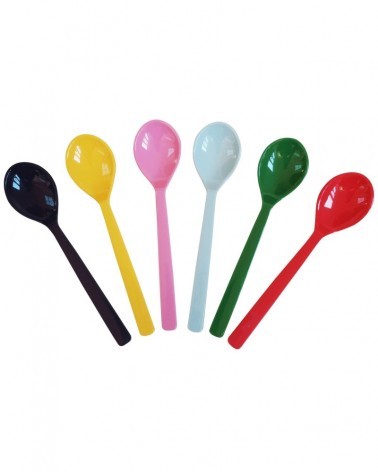 6 cuillères en Mélamine - Rice - Favorite colors - 14cm
