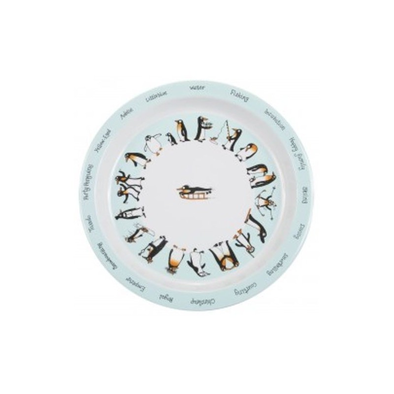 Assiette en mélamine - Pingouins - Tyrell Katz