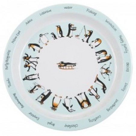 Assiette en mélamine - Pingouins - Tyrell Katz