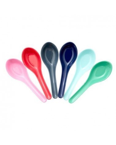 6 cuillères asiatiques en Mélamine - Rice - Believe in red lipstick