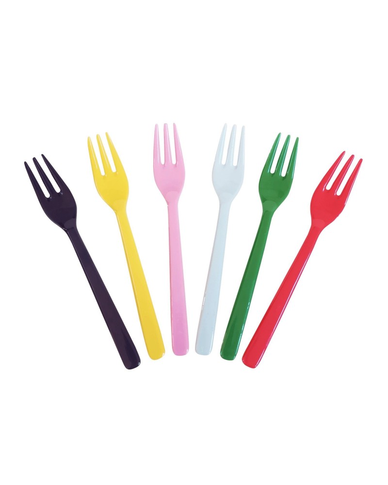 6 fourchettes - Mélamine - Rice - Favorite colors