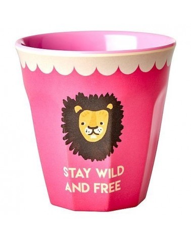 Gobelet Mélamine - Rice - Fuchsia Lion