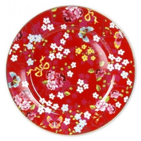 Grande Assiette Pip Studio - Porcelaine - Rouge - 32 cm