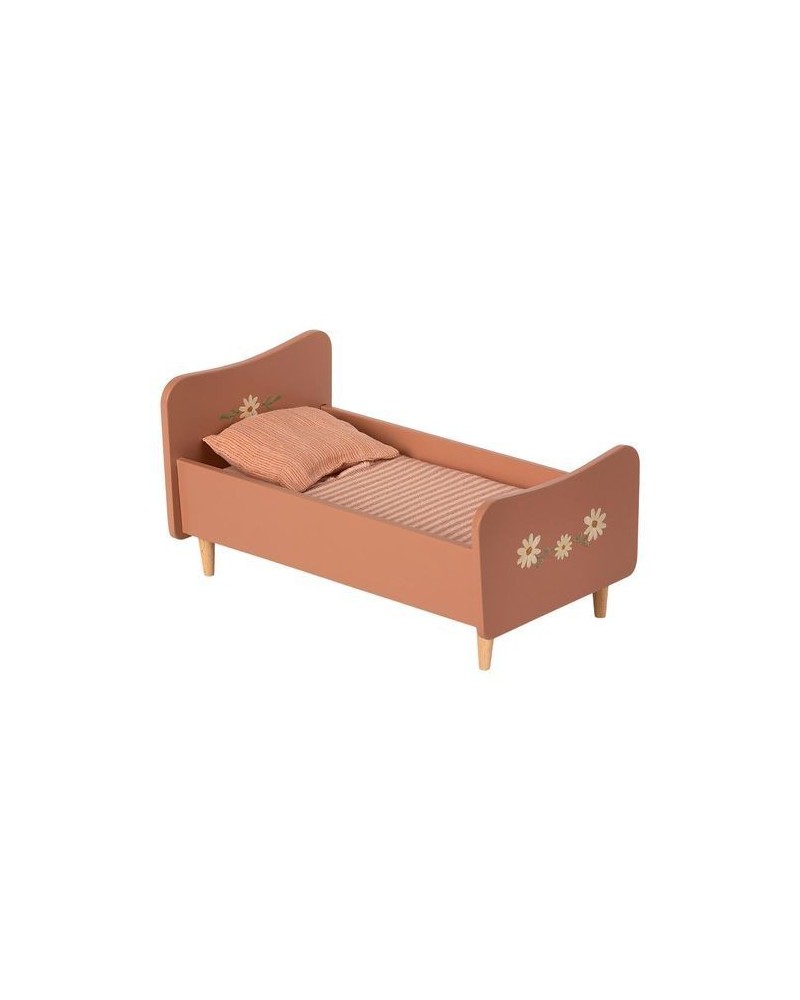 Lit en bois - Maileg - Mini - Rose