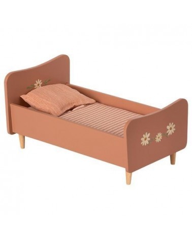 Lit en bois - Maileg - Mini - Rose