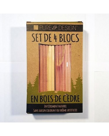 Lot de 4 blocs en bois de cèdre - Country Casa