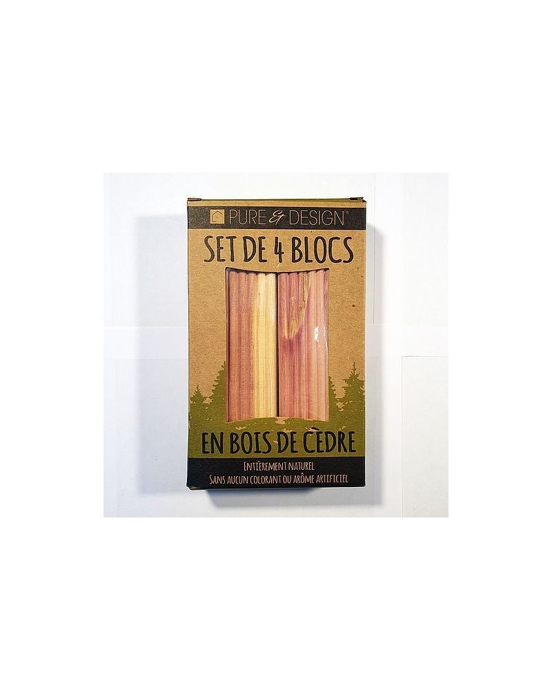 Lot de 4 blocs en bois de cèdre - Country Casa