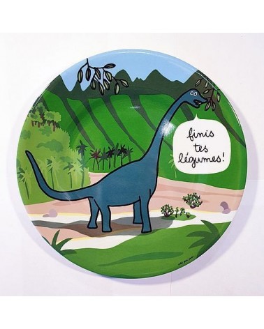 Assiette dinosaure - Petit Jour Paris - Diplodocus
