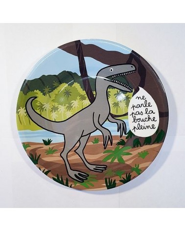 Assiette dinosaure - Petit Jour Paris - Vélociraptor