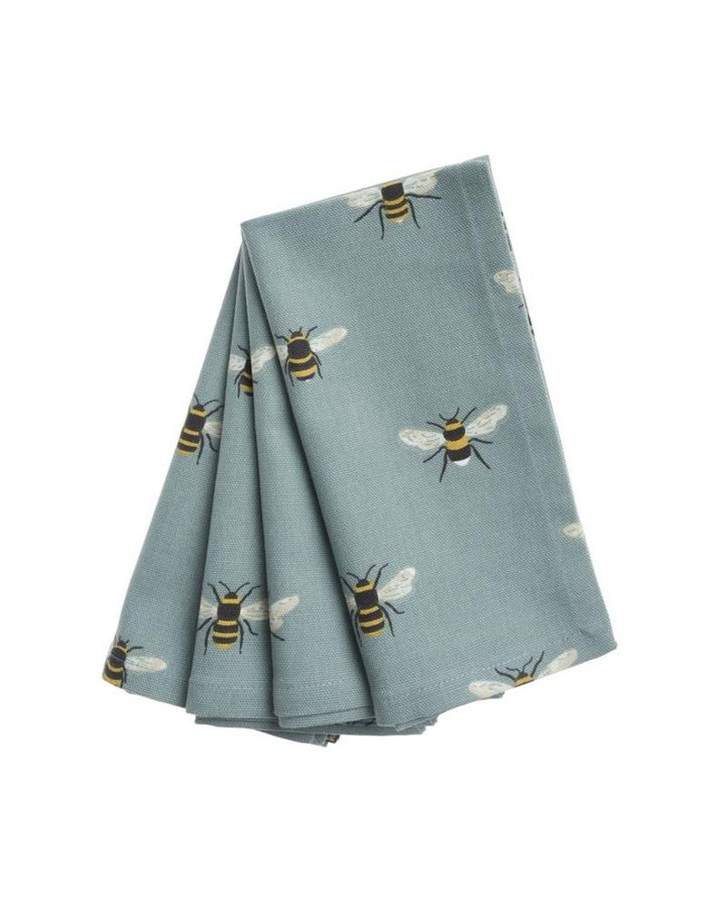 Lot de 4 serviettes - Sophie Allport - Abeilles bleues