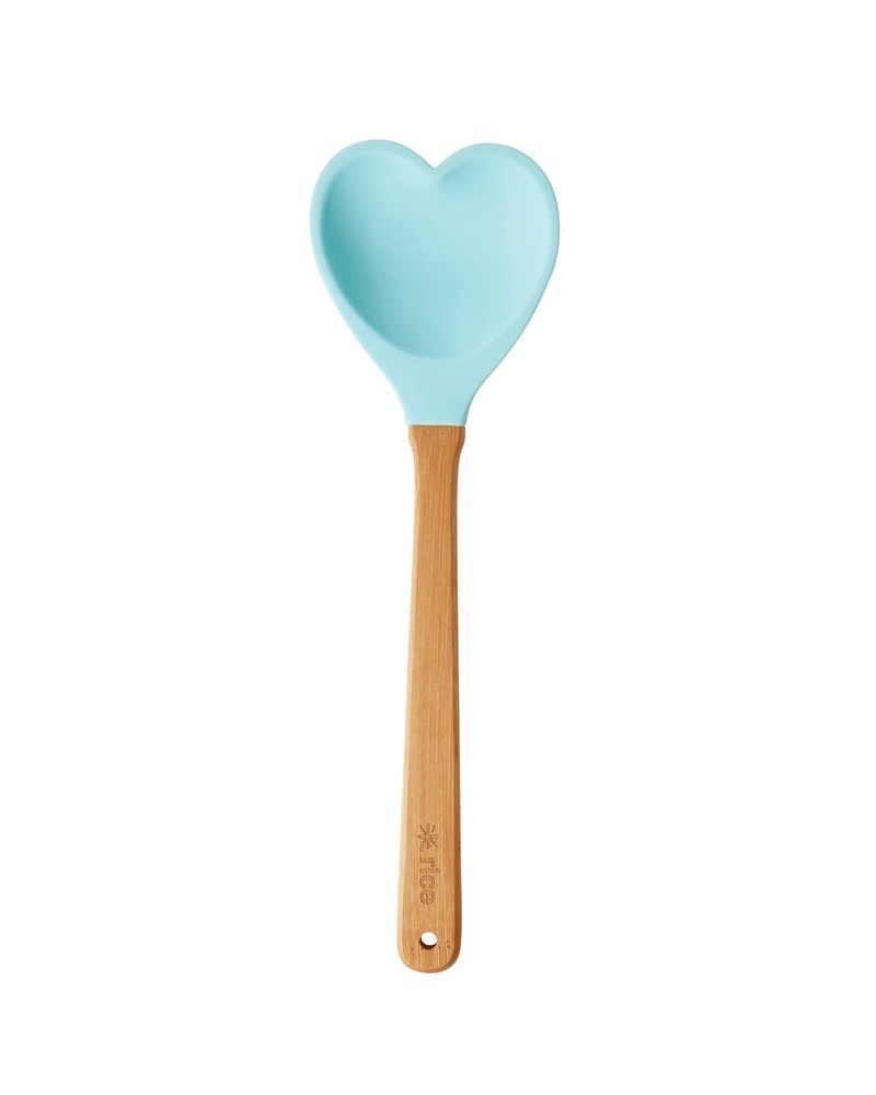 Spatule cœur en silicone - Rice - Bleue