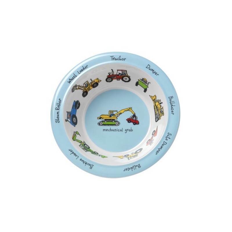 Assiette creuse en mélamine - les camions- Tyrell Katz